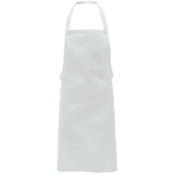 Chef Revival 600BAW White Bib Apron with Pencil Pocket