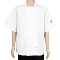 thumbnail image 1 of RITZ Chef Revival Chef's Jacket, Short Sleeve, White, 10 Clear Pearl Buttons, L, 1 of 6