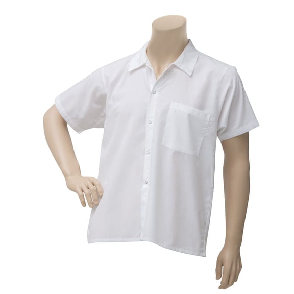 Chef Revival Cook's Shirt White Poly Cotton Basic - Large