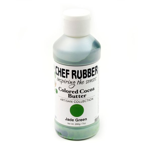 Chef Rubber Cocoa Butter, Artisan Collection - Jade Green, 7 Ounce