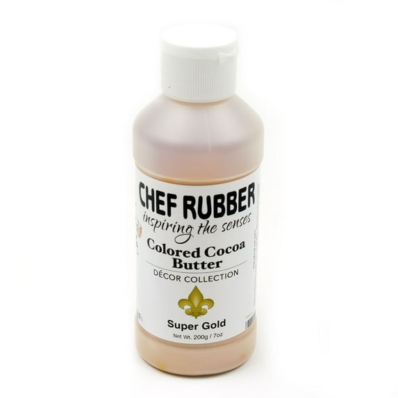 Chef Rubber Cocoa Butter, Dcor Collection - Super Gold, 7 Ounce