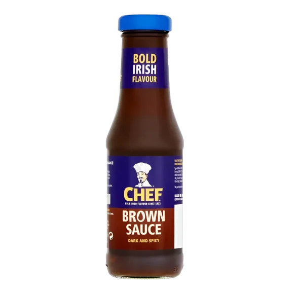 Chef Sauce Glass Bottle -330g - Brown Sauce  From Ireland