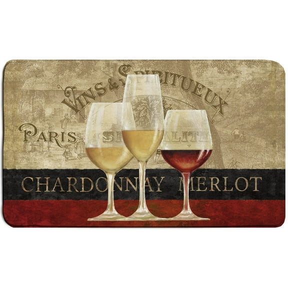 Chef Series 18"x30" Antifatigue Kitchen Mats (Paris Wine)