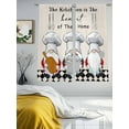 thumbnail image 1 of The Chef Sheer Curtains 72 inches Long 2 Panels Set Gnome Kitchen Linen Black Buffalo Plaid Tiers Sheers Rod Pocket Small Window Short Curtains for Kitchen Cafe, Each 52" W x 72" L, 1 of 7
