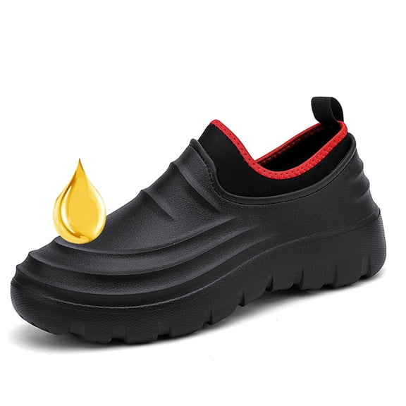 Chef Shoes Men Kitchen Footwear Comfortable Shoes, Non Slip Work Shoes Women Waterproof Chef Nurse Clog Trainers, Nursing Shoes, Slip-on Food Service Shoes for Restaurant Hospital Cafe