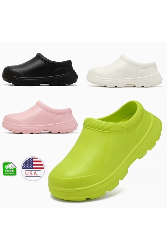 Chef Shoes Mens Waterproof Work Boots Women's Kitchen Oil-resistant Garden Shoes