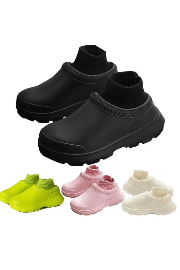 Chef Shoes Non-Slip Waterproof Kitchen Clogs For Men & Women | 6cm Thick Sole Oil Resistant Safety Work For Restaurant Catering Food Service