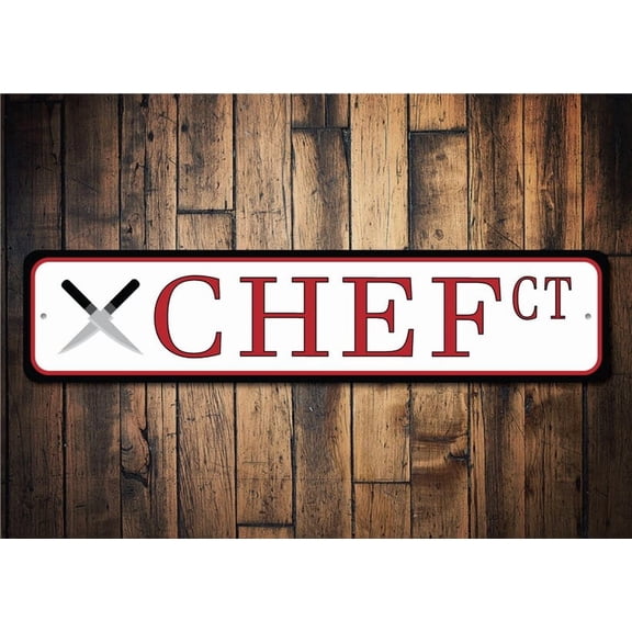 Chef Sign Cooking Chef Chef Decor Family Chef Dad Chef Sign Cooking Lover Professional Cook Chefs - Decorations - Size: 16 x 4 Inches