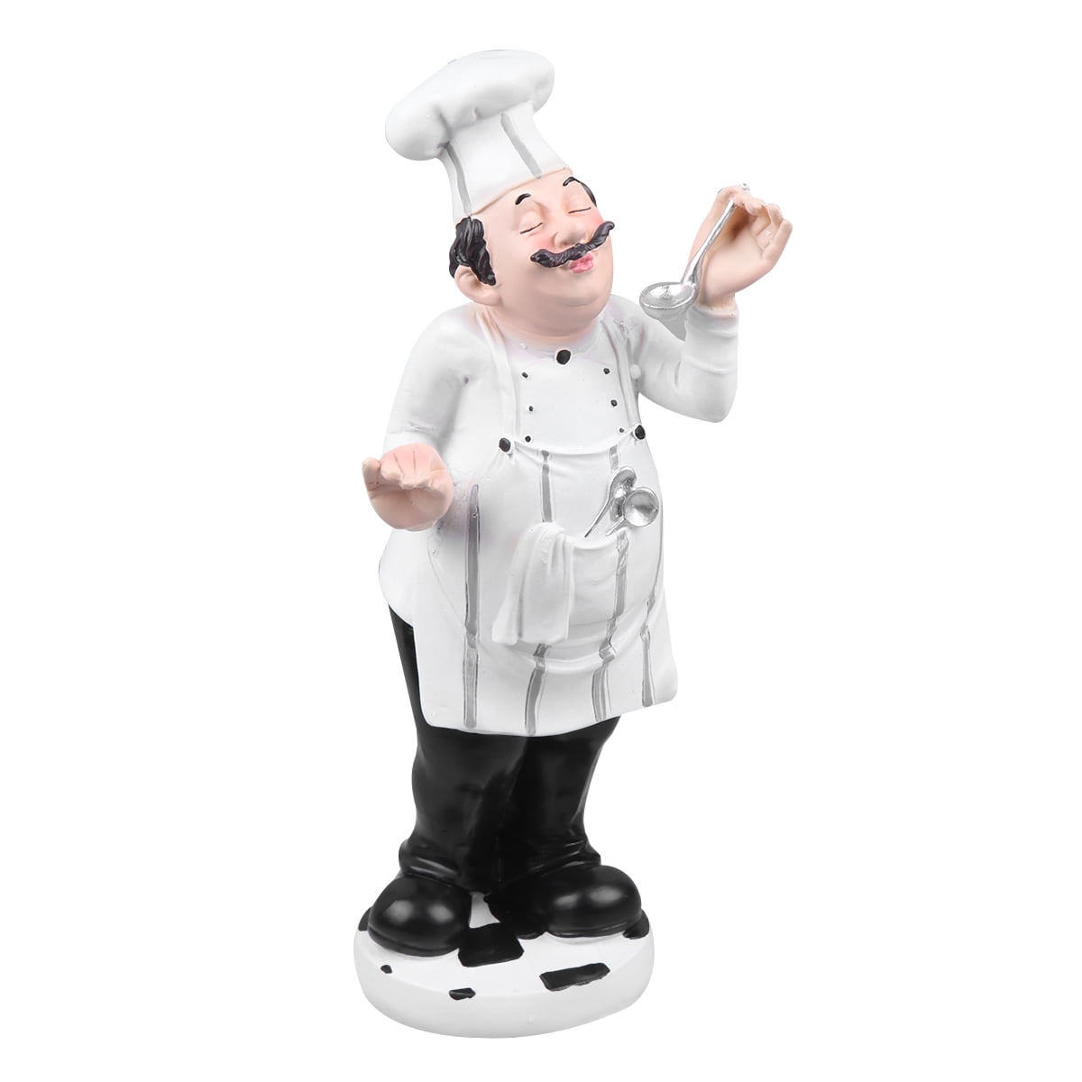 Chef Statue Figurine Kitchen French Figurines Resin Cook Fat Cake