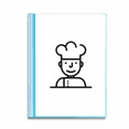 thumbnail image 1 of Chef Stick Drawing Brief Concise Amusing Book Sheet Protectors Portfolio Binder Folder, 1 of 3