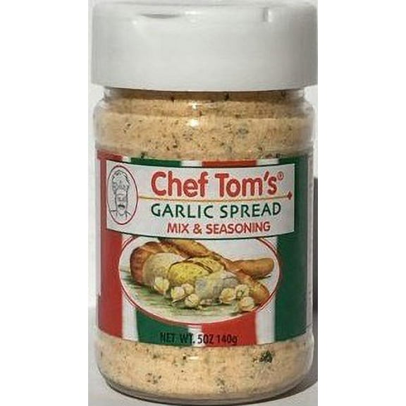 Chef Tom's Garlic Spread Seasoning 4 oz (Pack of 3)