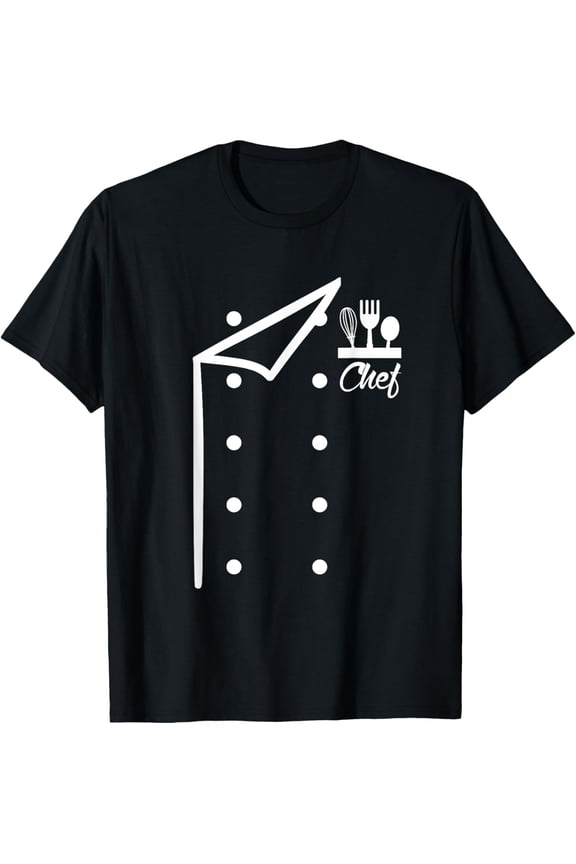 Chef Uniform Jacket Faux Cook for Cooking Funny Costume T-Shirt
