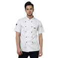 thumbnail image 1 of Chef Uniform Unisex Chef Jacket Classic Hotel Restaurant Work Shirt Uniform,White,XXXL, 1 of 6