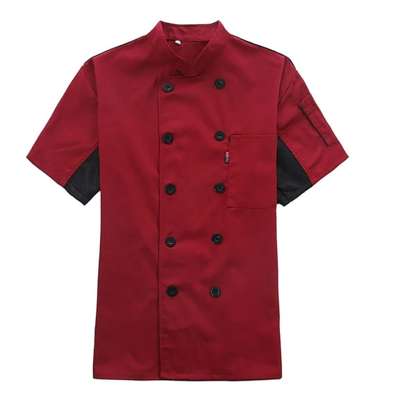 Chef Uniform for Women Unisex Chef Coat for Men Women Classic Hotel Restaurant Work Shirt Uniform,Hot Pink,XL