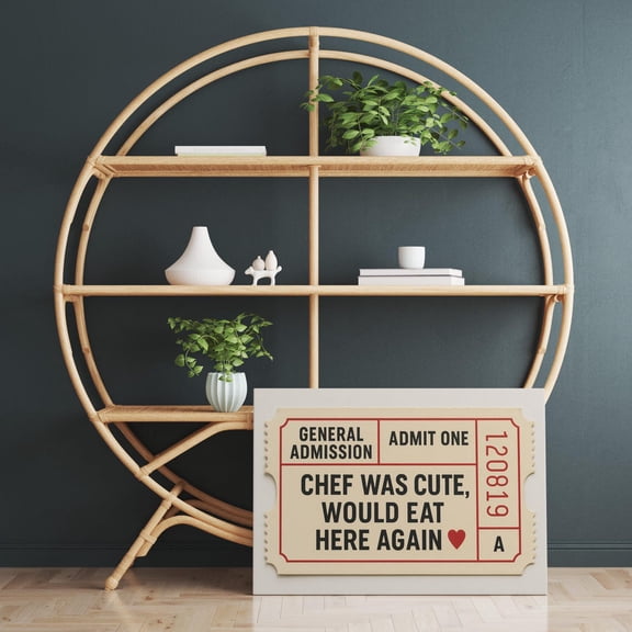 Chef Was Cute Guest Check, Unframed Paper Print
