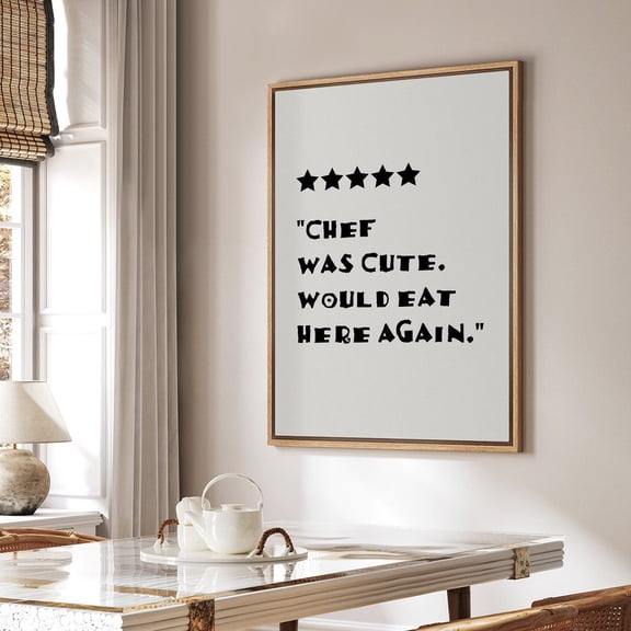 Chef Was Cute Kitchen Quote Unframed Paper Print