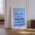 thumbnail image 1 of Chef Was Cute Would Eat Here Again Blue Kitchen Poster, Unframed Size 16x24, 1 of 2