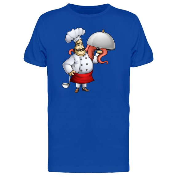 Chef With Octopus Dish T-Shirt Men -Image by Shutterstock, Male Small