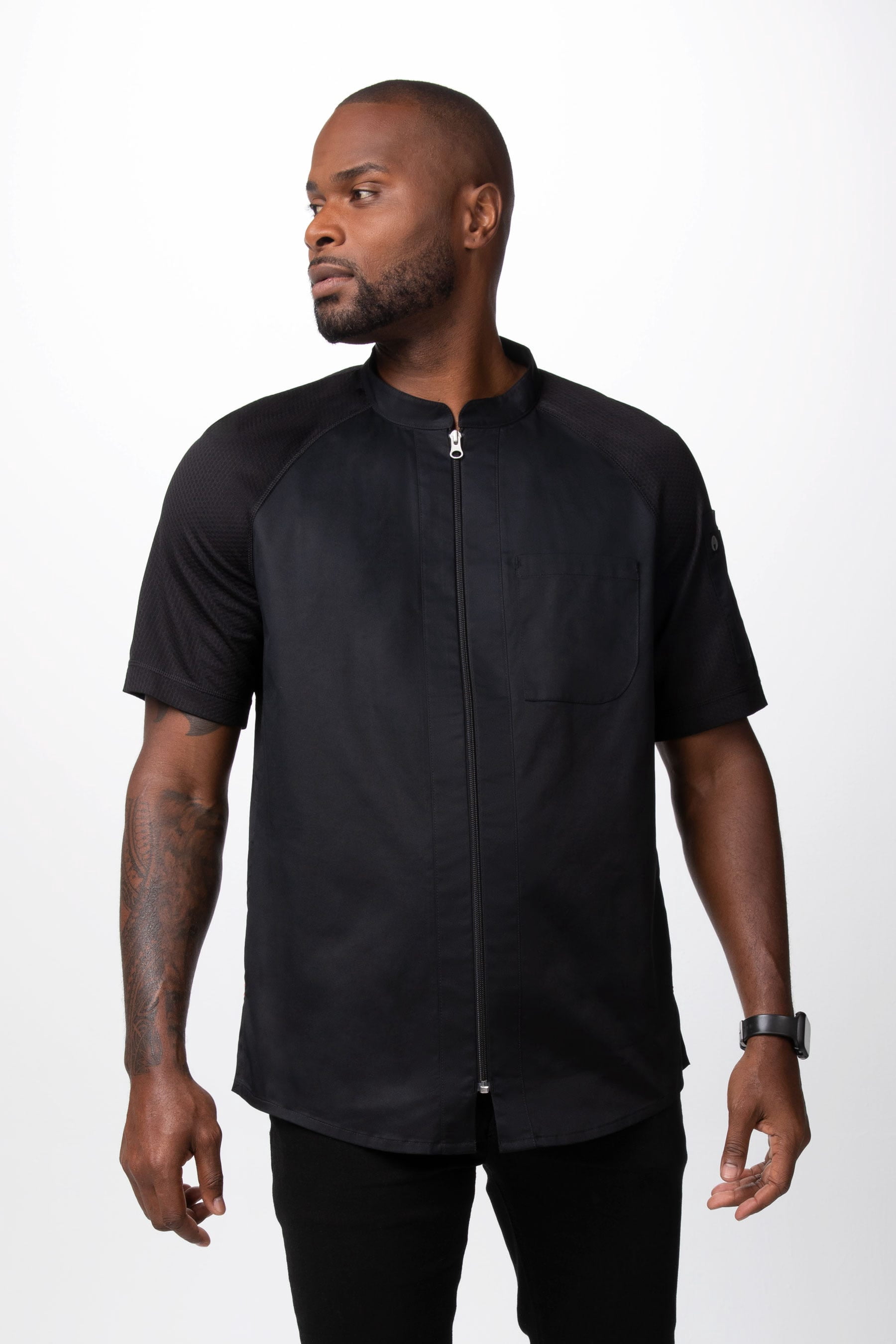 Chef Works Men's Anguilla Executive Chef Coat – Long Sleeve Double-Breasted Professional Coat