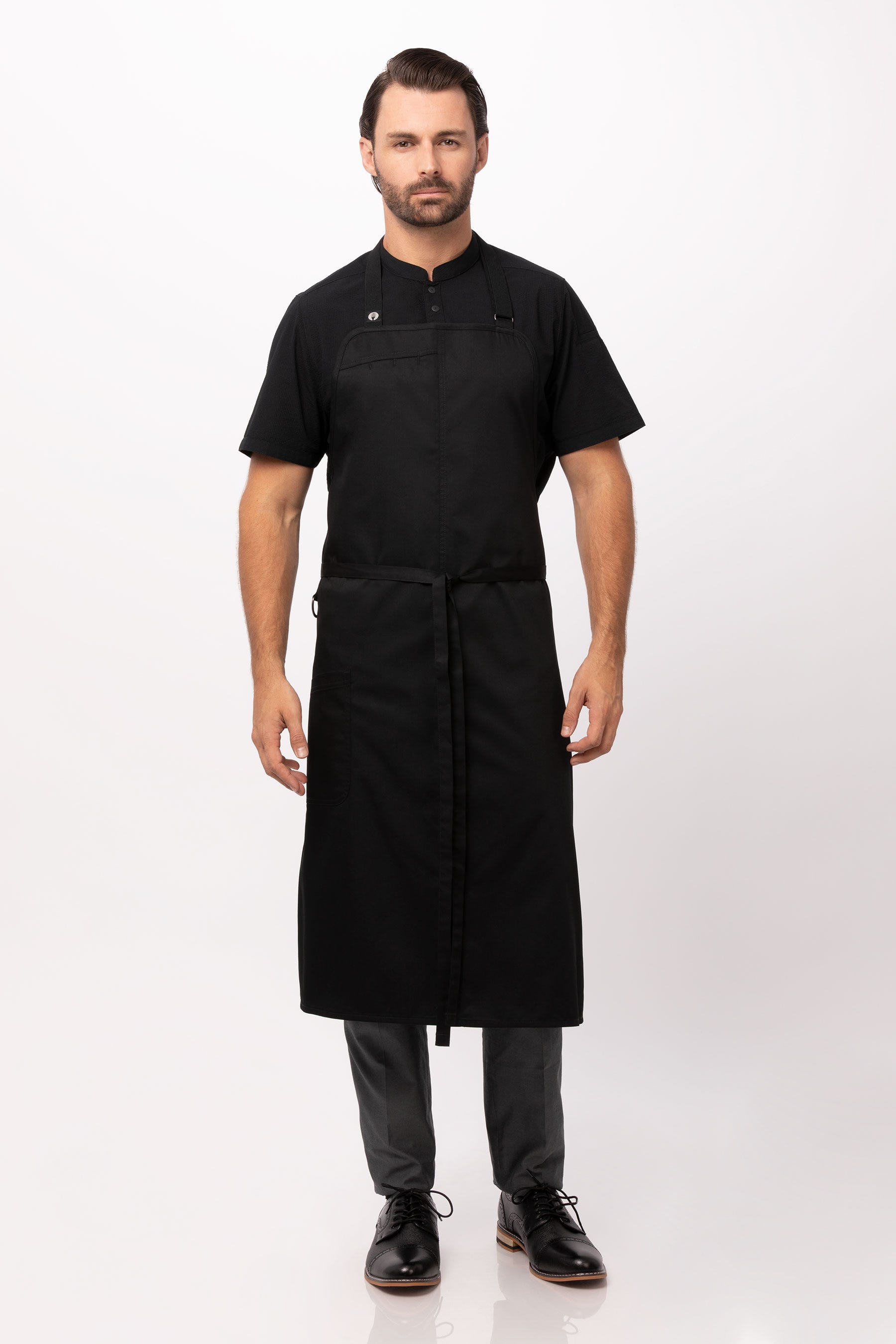 Chef Works Unisex Brio Chef's Bib Apron (ACN01BLK0)
