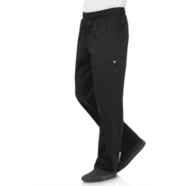 Chef Works Men's Cargo Chef Pants, Black, X-Small