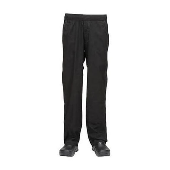Chef Works Cool Vent Men's Baggy Chef Pants, Work Pants with 4 Pockets, Large, Black