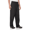 thumbnail image 1 of Chef Works Men’s Chef Pants, Black Baggy Chef Pants for Men with Elastic Waist and Pockets, Large, 1 of 3