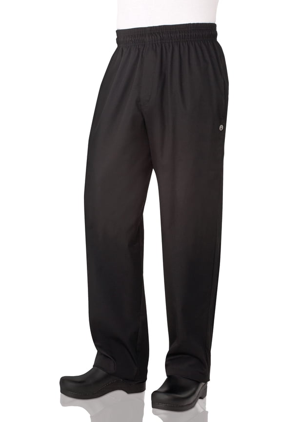 Men's Essential Baggy Zip-Fly Chef Pants,, Black, Size XXX-Large