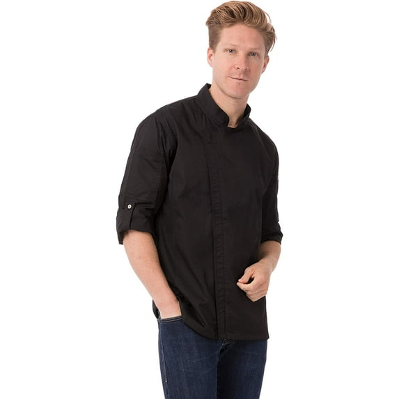 Chef Works Men's Hartford Chef Coat 4X-Large Black