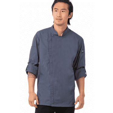 Chef Works Men's Hartford Cool Vent Chef Coat, Blue, X-Small