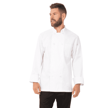 Chef Works Men's Le Mans Chef Coat, White, XX-Small