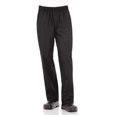 Chef Works Men's Lightweight Baggy Pants, Black, Medium