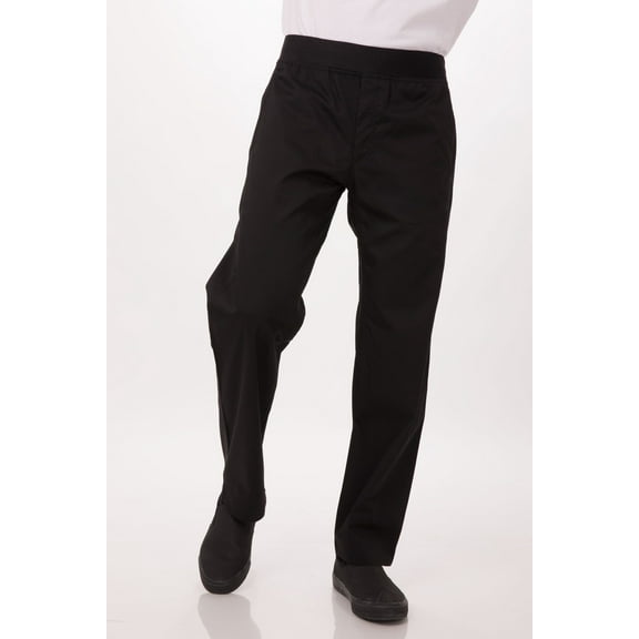 Chef Works Mens Lightweight Slim Chef Pants (PBN01BLKM)