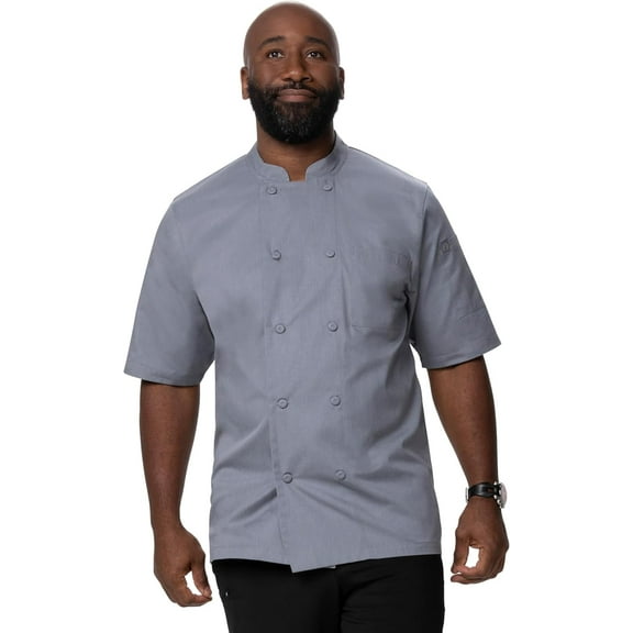 Chef Works Men’s Montreal Cool Vent Chef Coat, Grey Chef Jacket, 3XL