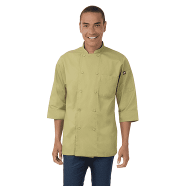 Chef Works Men's Morocco Chef Coat, Lime, XX-Large