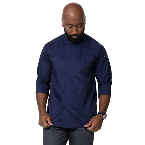 Chef Works Men's Morocco Chef Coat, Navy, X-Large