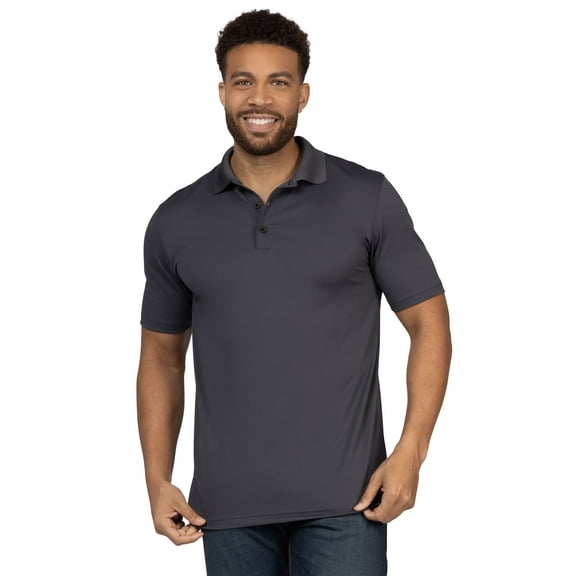 Chef Works Men's Polo Shirt, Iron Grey, 5X-Large