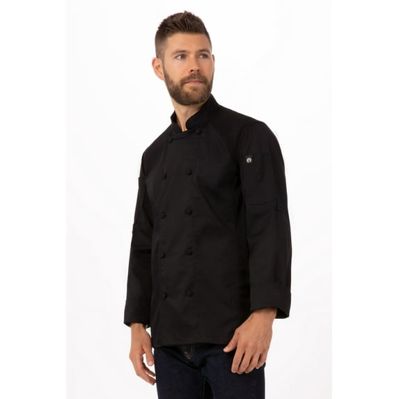 Chef Works Mens Bowden Chef Coat (CBC01BLKM)