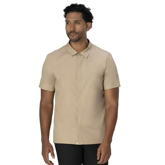 Chef Works Men's Durham Snap Work Shirt, Khaki, 3X-Large