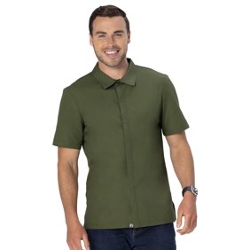 Chef Works Mens Durham Snap Work Shirt, Military Green, Large