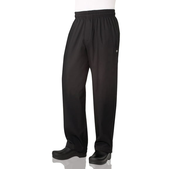 Chef Works Mens Essential Baggy Zip-Fly Chef Pants (NBBZBLK2XL)