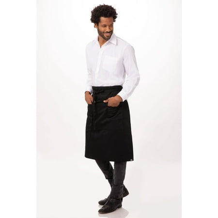 Chef Works Unisex Reversible Three Pocket Apron (REVF24BLK0)