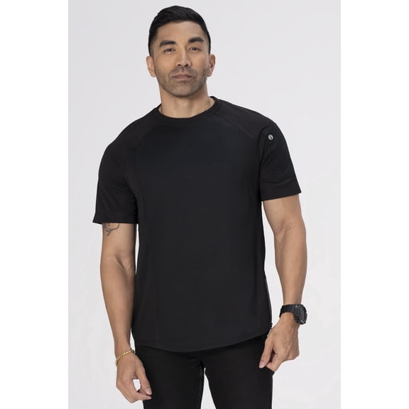 Chef Works Aryes Unisex Crew Neck Shirt, Cool Vent Mesh Work Shirt with Side Hip Zipper, XL, Blue