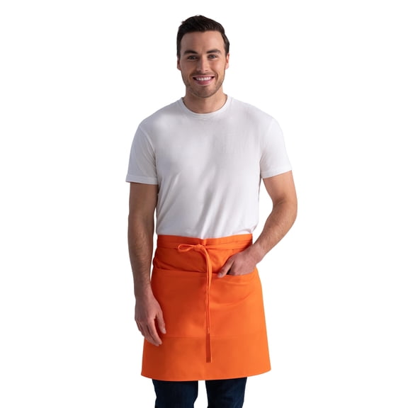 Chef Works Unisex Half Bistro Server Apron, Tangerine, One Size