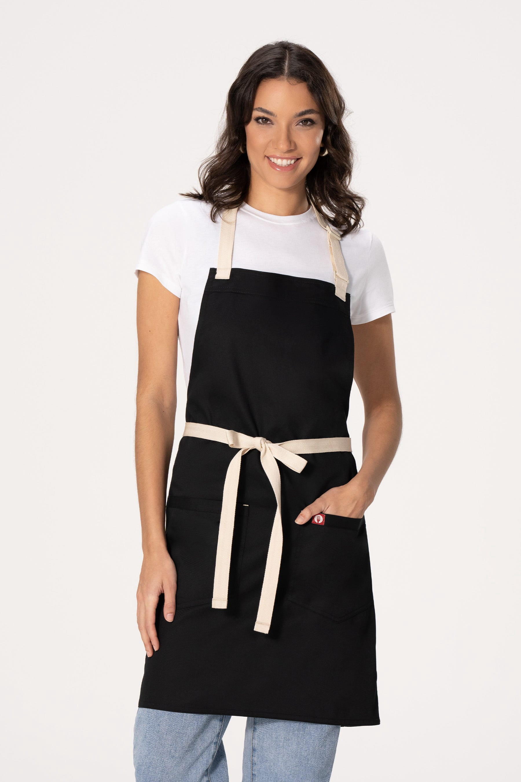 Chef Works Unisex Ridgewood Bib Apron (ABN07BLK0)