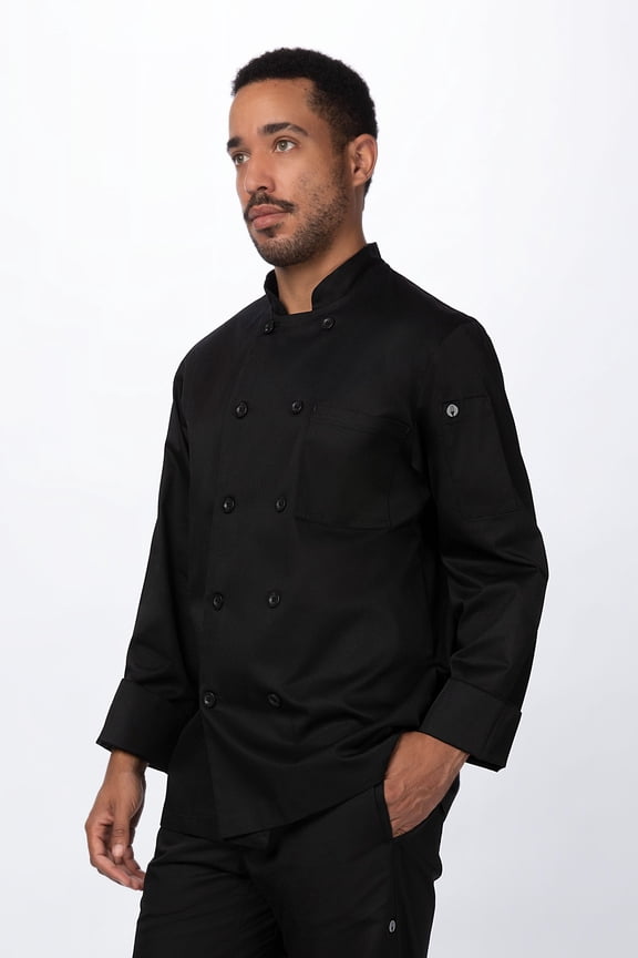 Unisex Sustainable Le Mans Chef Coat (REWCCWBLKL)