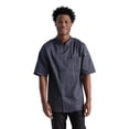 thumbnail image 1 of Chef Works Men's Volnay Chef Coat, Charcoal Poly Cotton Chef Jacket with Thermometer Pocket, Medium, 1 of 6
