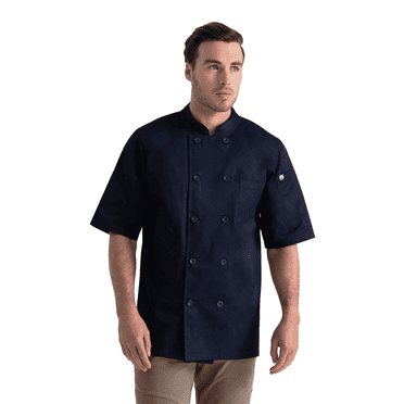 Chef Works Mens Volnay Chef Coat, Navy, Large