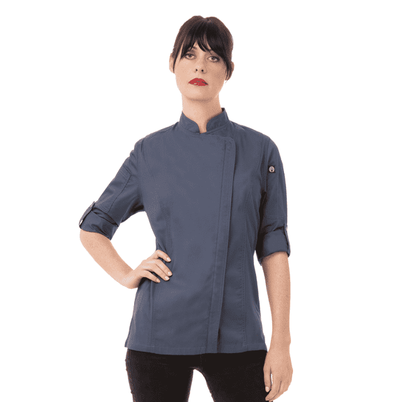 Chef Works Women's Hartford Cool Vent Chef Coat, Blue, X-Large