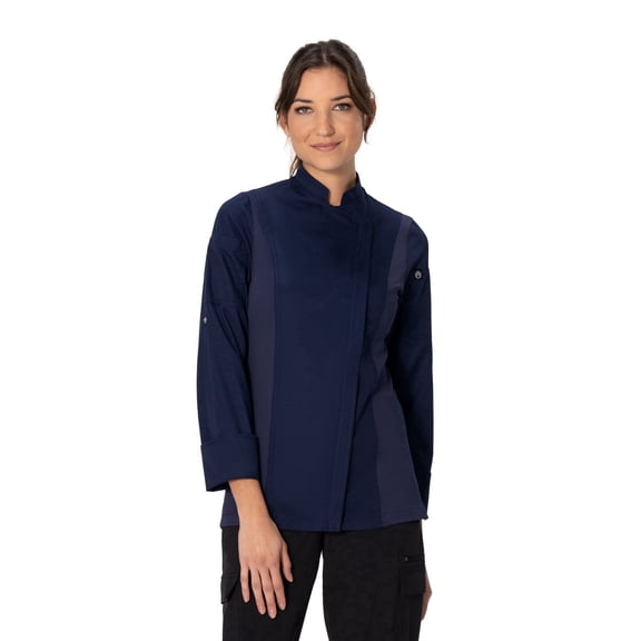 Chef Works Women's Hartford Cool Vent Chef Coat, Navy, Small